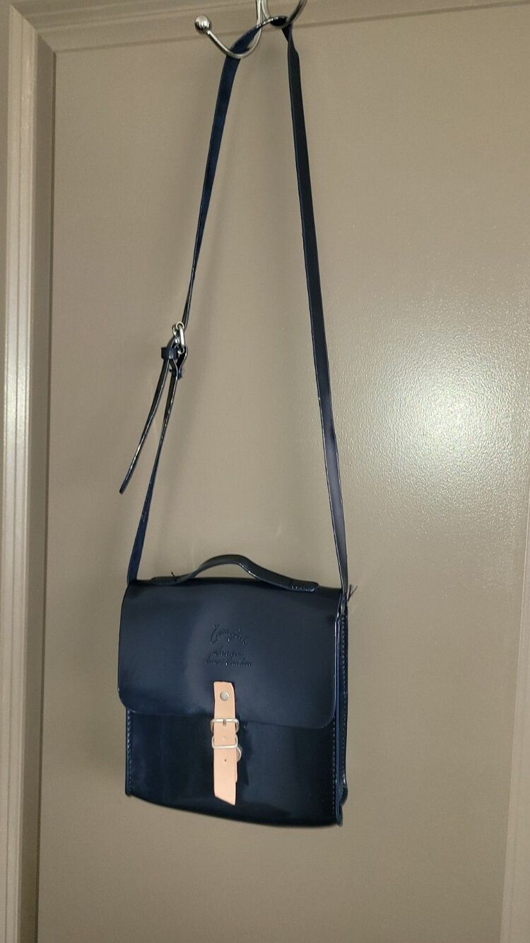 Zara Girl Blue Crossbody Bag Handbag Purse Adjustable Strap Snap Close